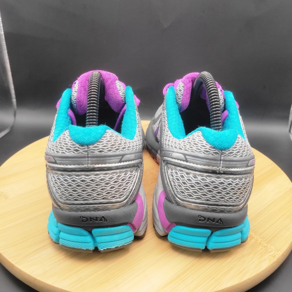 Brooks Adrenaline GTS 17 Womens Running Shoes Silver Purple Teal Size 9.5 - Picture 4 of 8